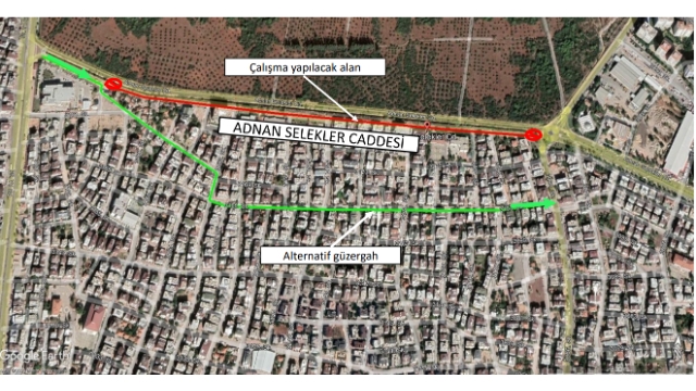 O cadde trafiğe 5 gün kapalı