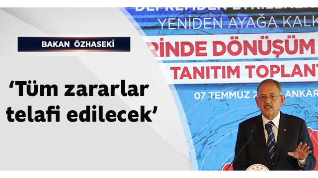 Yangın zararları giderilecek