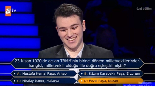 5 milyonluk soru heyecanı