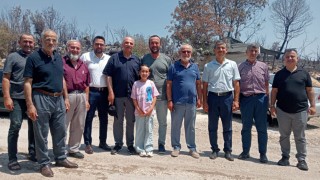 Saadet Partililer yangın bölgesini gezdi